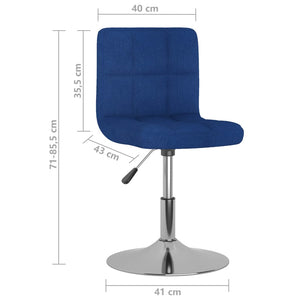 Sedie da Pranzo Girevoli 2 pz Blu in Tessuto cod mxl 22171