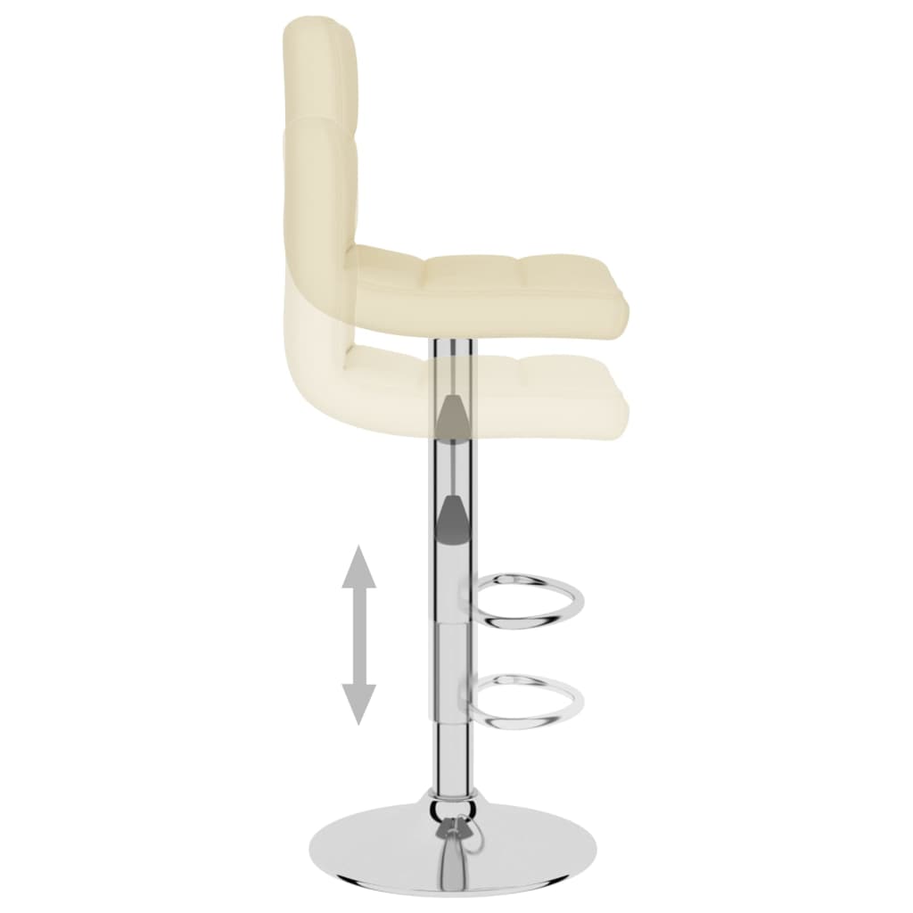 Sgabelli da Bar 2 pz Crema in Tessuto cod mxl 63110