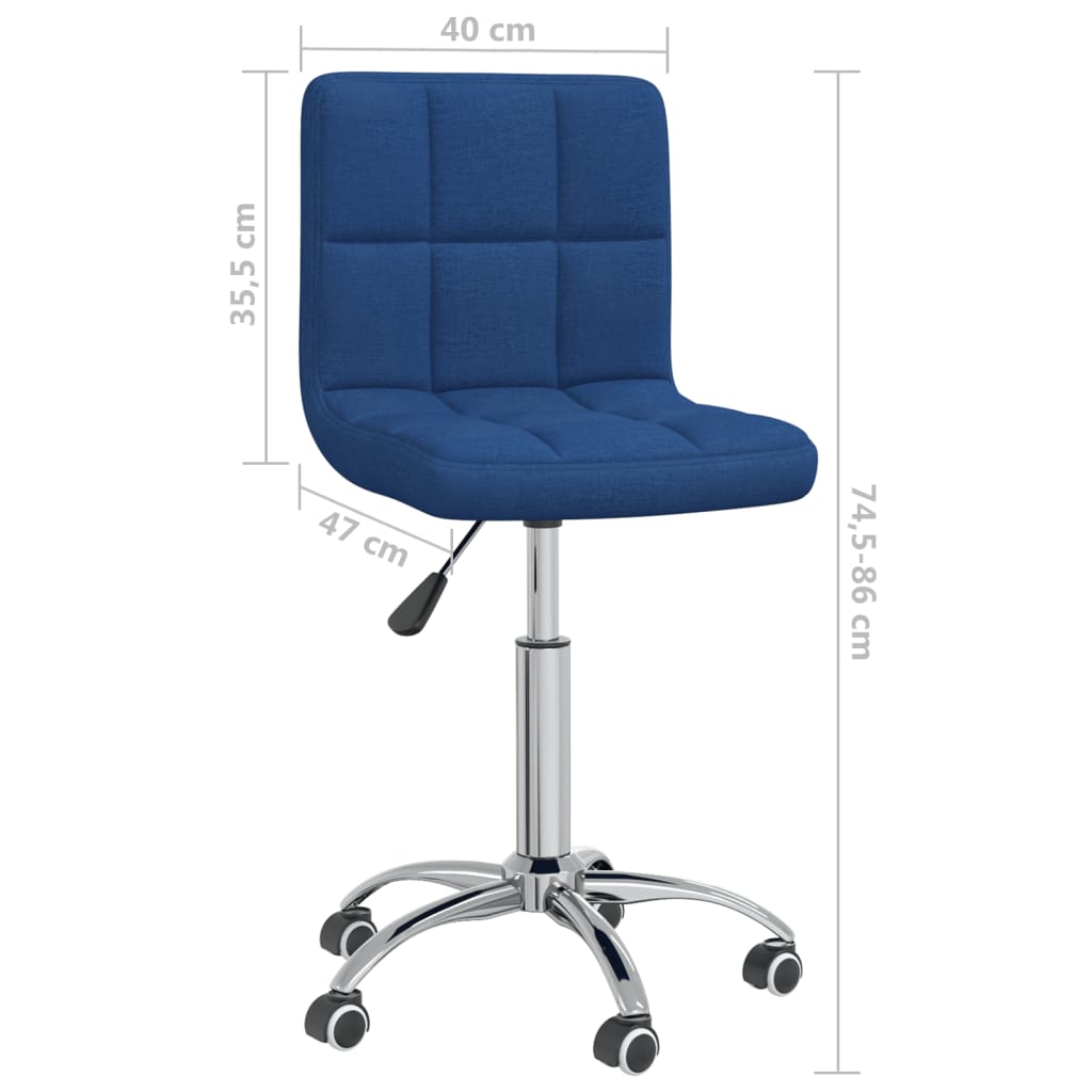 Sedia da Ufficio Girevole Blu in Tessuto cod mxl 26923