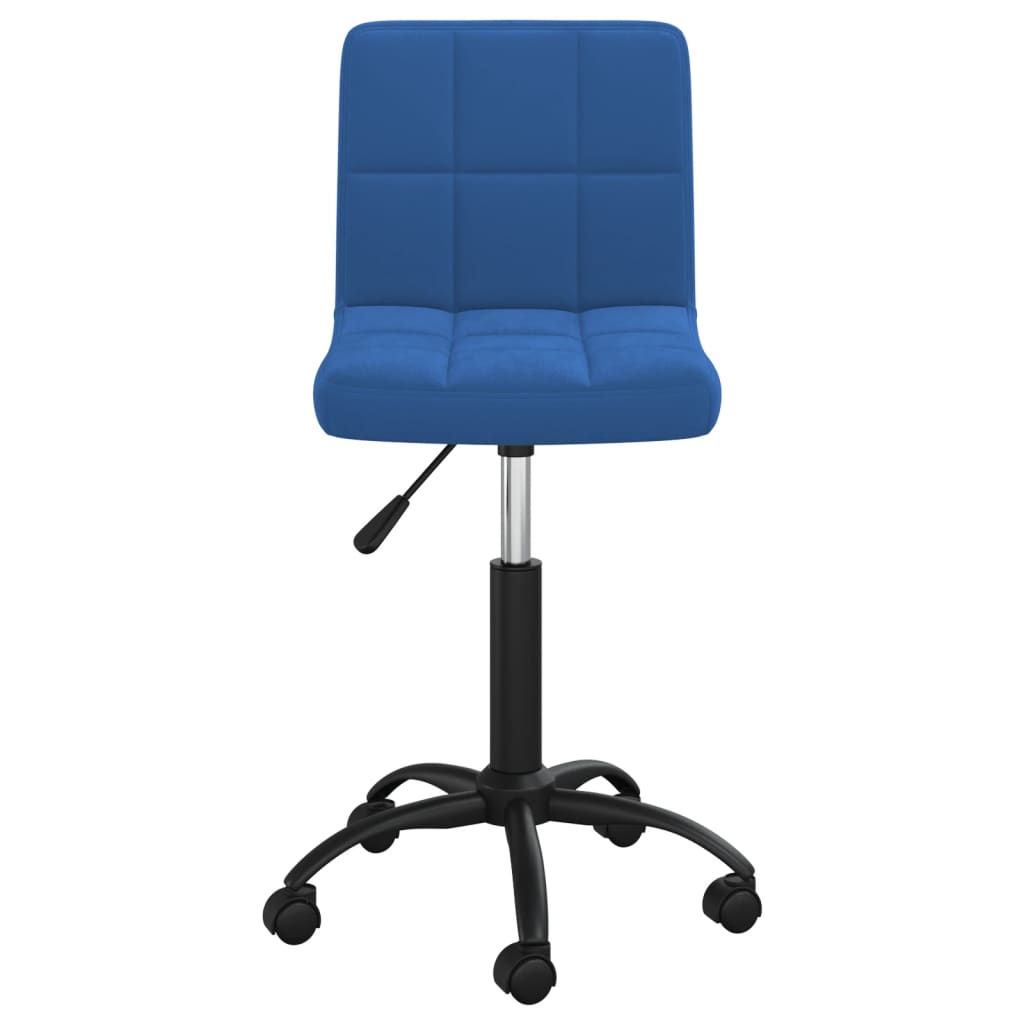 Sedia Girevole da Ufficio Blu in Velluto 334360