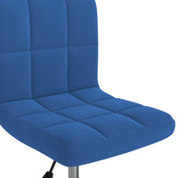 Sedia Girevole da Ufficio Blu in Velluto 334360