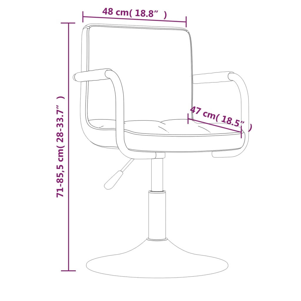 Sedie da Pranzo Girevoli 2 pz Nere in Velluto cod mxl 65236