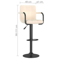 Sgabello da Bar Crema in Tessuto cod mxl 58108