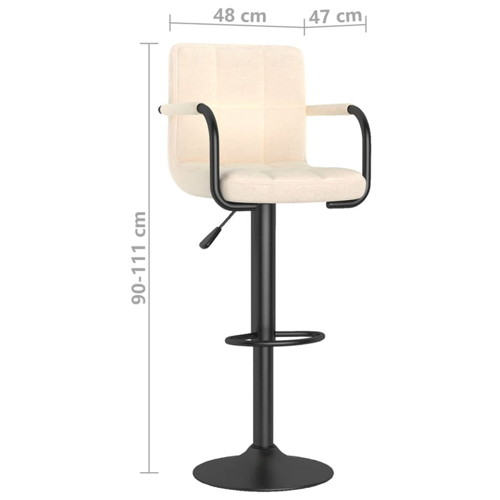 Sgabello da Bar Crema in Tessuto cod mxl 58108