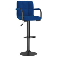 Sgabelli da Bar 2 pz Blu in Tessuto 334639