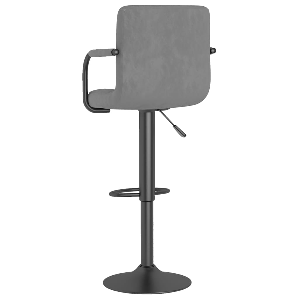 Sgabello da Bar Grigio Chiaro in Velluto cod mxl 66231