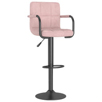 Sgabelli da Bar 2 pz Rosa in Velluto cod mxl 57323