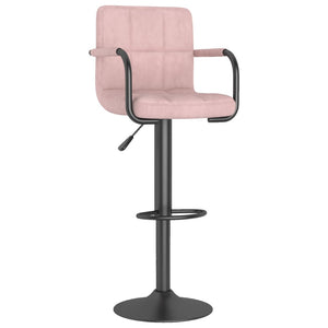 Sgabelli da Bar 2 pz Rosa in Velluto cod mxl 57323