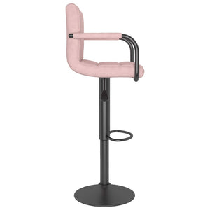 Sgabelli da Bar 2 pz Rosa in Velluto cod mxl 57323