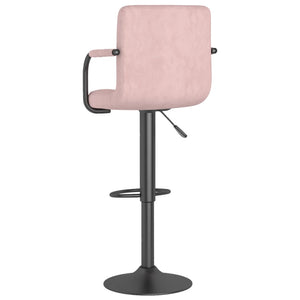 Sgabelli da Bar 2 pz Rosa in Velluto cod mxl 57323