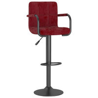 Sgabelli da Bar 2 pz Rosso Vino in Velluto cod mxl 62892