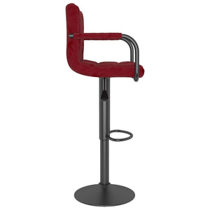 Sgabelli da Bar 2 pz Rosso Vino in Velluto cod mxl 62892