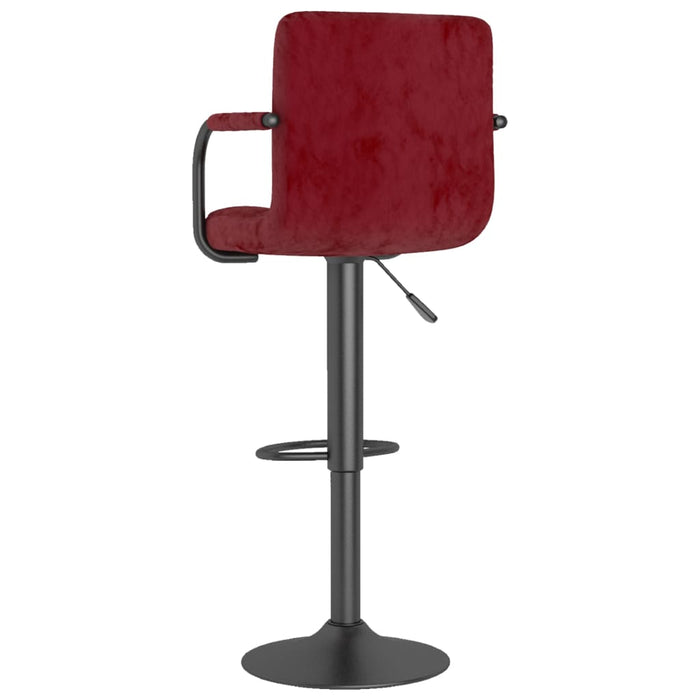 Sgabelli da Bar 2 pz Rosso Vino in Velluto cod mxl 62892