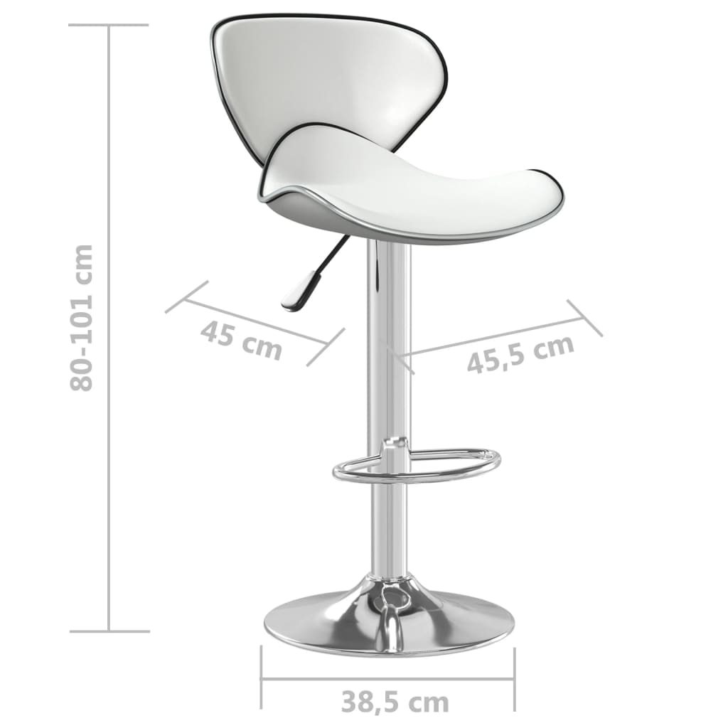 Sgabello da Bar Bianco in Similpelle 335129