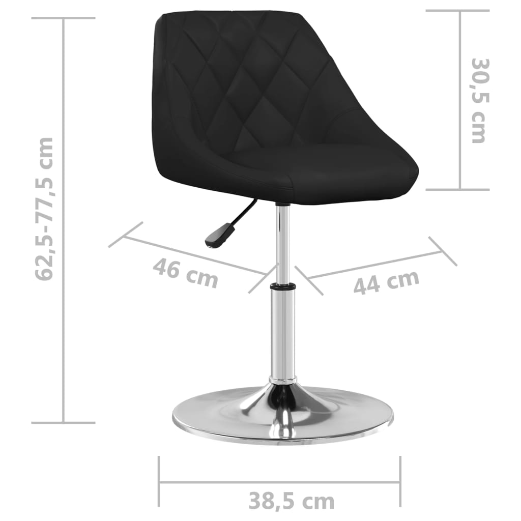 Sedie da Pranzo 2 pz Nere in Similpelle cod mxl 29028