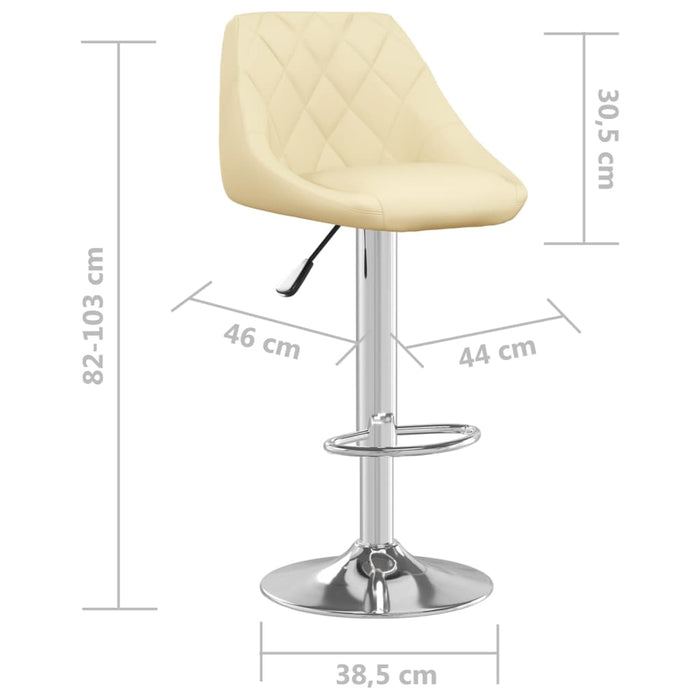 Sgabelli da Bar 2 pz Crema in Similpelle cod mxl 59143