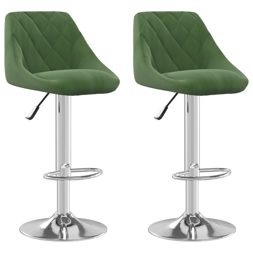 Sgabelli da Bar 2 pz Verde Scuro in Velluto cod mxl 62310