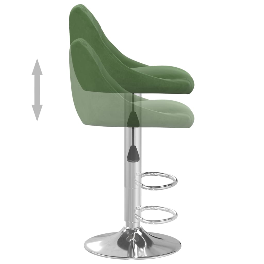 Sgabelli da Bar 2 pz Verde Scuro in Velluto cod mxl 62310