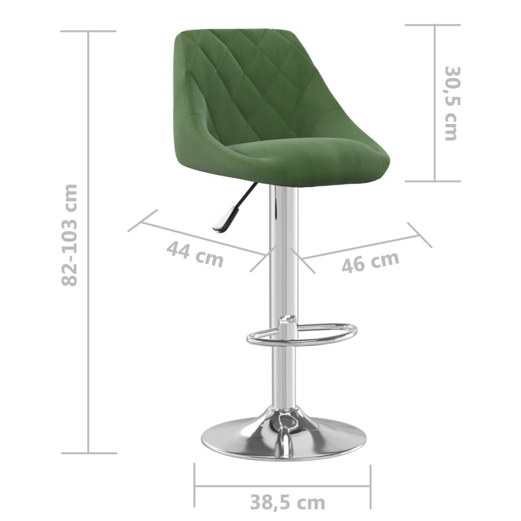 Sgabelli da Bar 2 pz Verde Scuro in Velluto cod mxl 62310