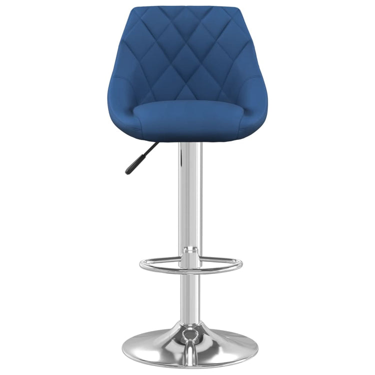 Sgabelli da Bar 2 pz Blu in Velluto 335309