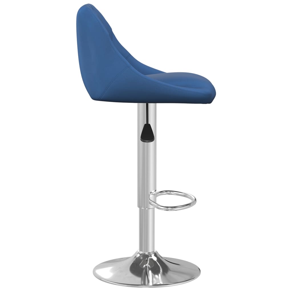 Sgabelli da Bar 2 pz Blu in Velluto 335309