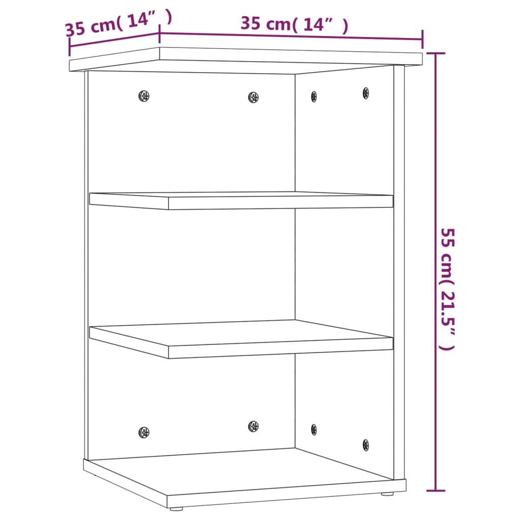 Credenza Nera 35x35x55 cm in Truciolato 806275