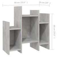 Credenza Grigio Cemento 60x26x60 cm in Truciolato cod 10617