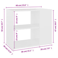 Credenza Bianca 60x30x50 cm in Legno Multistrato cod mxl 14141