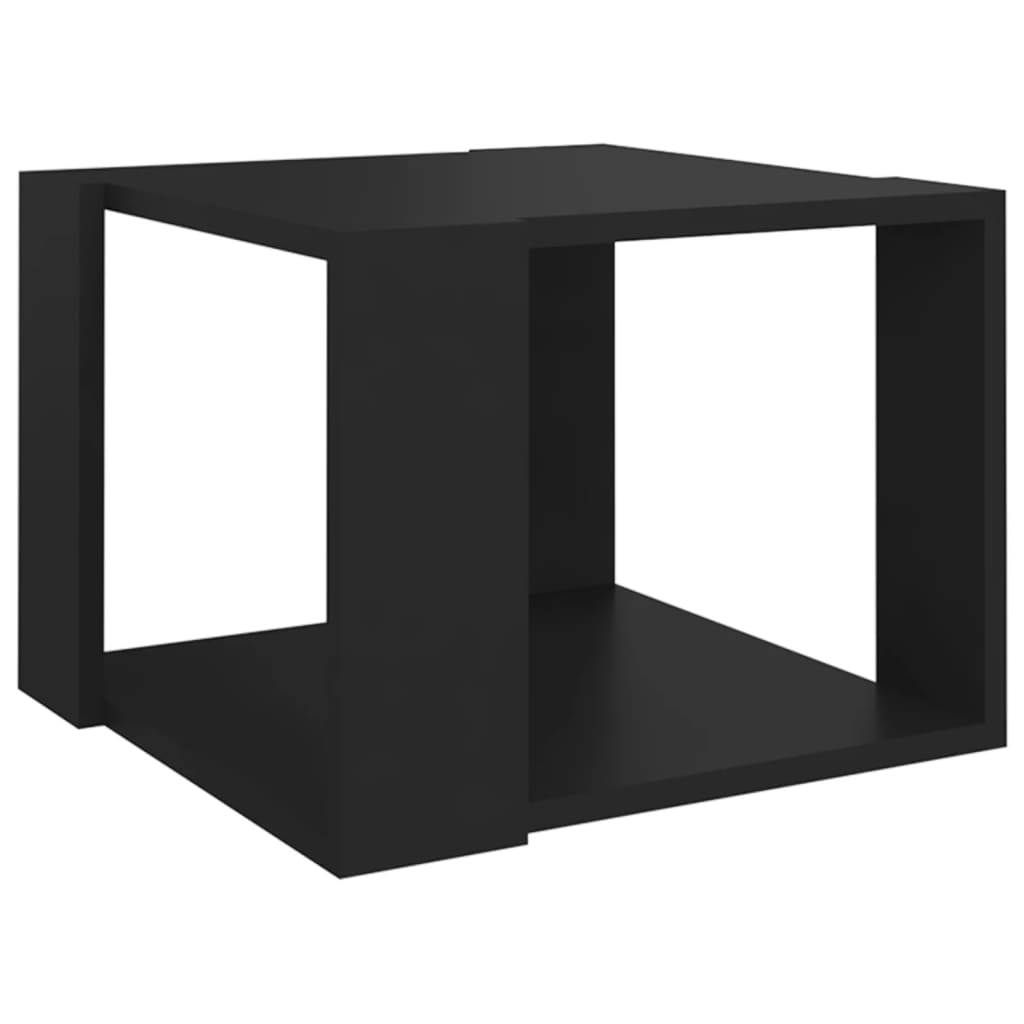 Tavolino da Salotto Nero 40x40x30 cm in Legno Multistrato