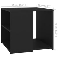 Tavolino Nero 50x50x45 cm in Truciolato cod mxl 7048