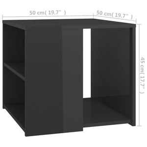 Tavolino Grigio Lucido 50x50x45 cm in Truciolato cod mxl 16305