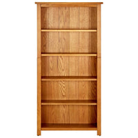 Libreria a 5 Ripiani 70x22x140 cm in Legno Massello di Rovere cod mxl 69598