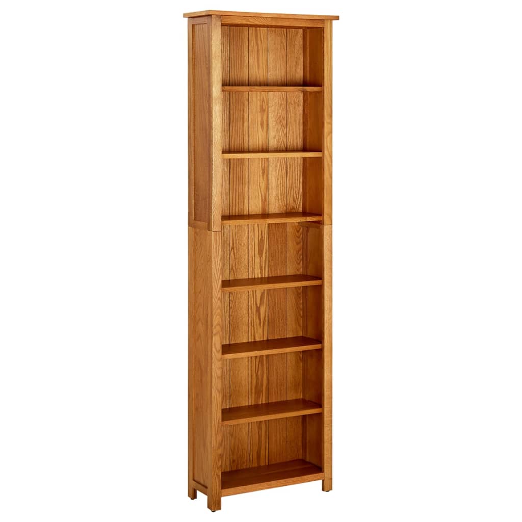 Libreria a 7 Ripiani 60x22x200 cm in Legno Massello di Rovere 331743