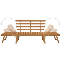 Panca da Giardino 2-in-1 190 cm in Legno Massello di Acacia  cod mxl 45663