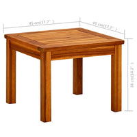 Tavolino da Giardino 45x45x36 cm in Legno Massello di Acacia cod mxl 50046