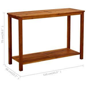 Tavolo Consolle da Giardino 110x40x75cm Legno Massello Acacia cod mxl 34464