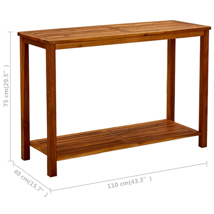 Tavolo Consolle da Giardino 110x40x75cm Legno Massello Acacia cod mxl 34464