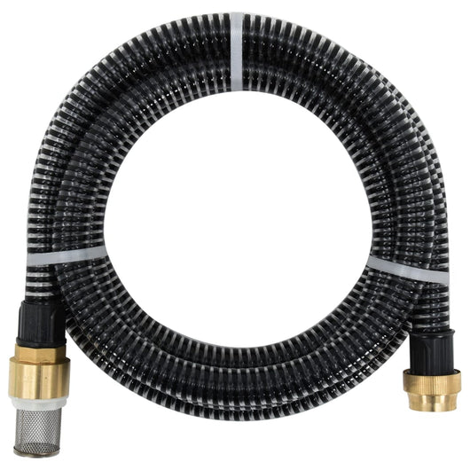 Tubo di Aspirazione con Connettori in Ottone 4 m 25 mm Nero 151056