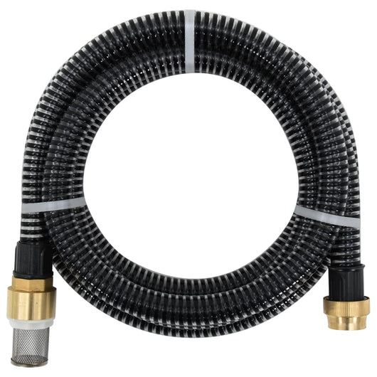 Tubo di Aspirazione con Connettori in Ottone 15 m 25 mm Nero cod mxl 57828