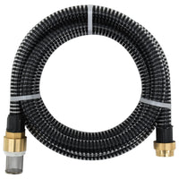 Tubo di Aspirazione con Raccordi in Ottone Nero 1,1" 25 m PVC 151068