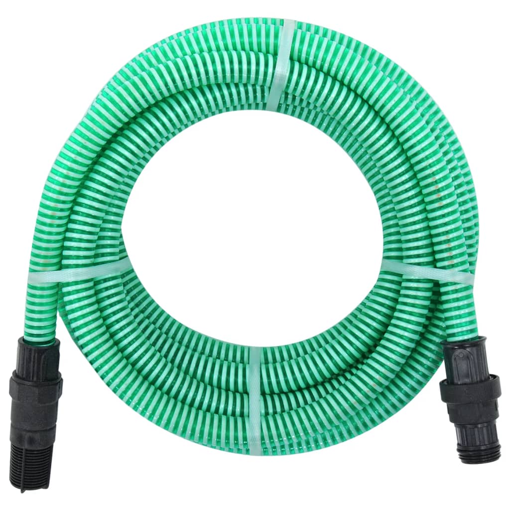 Tubo di Aspirazione con Raccordi in Ottone Verde 1" 4 m in PVC 151070