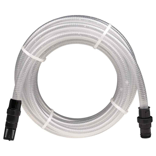 Tubo Aspirazione con Connettori in PVC Trasparente 1" 10 m PVC 151075