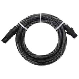 Tubo di Aspirazione con Raccordi in Ottone Nero 1" 10 m PVC 151078