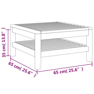 Tavolino da Caffè 65x65x35 cm in Legno Massello di Acacia 316292