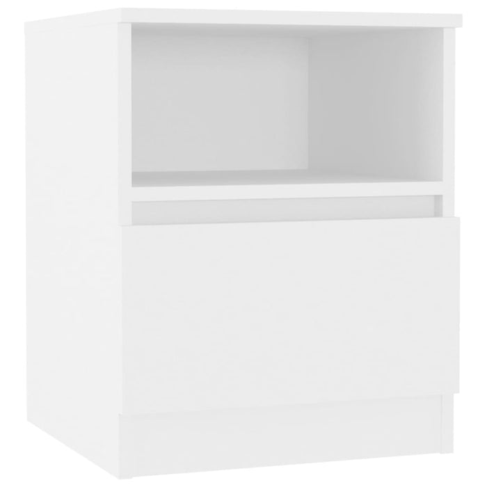 Comodino Bianco 40x40x50 cm in Legno Multistrato cod mxl 42848