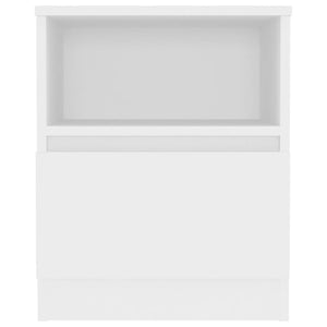 Comodino Bianco 40x40x50 cm in Legno Multistrato cod mxl 42848