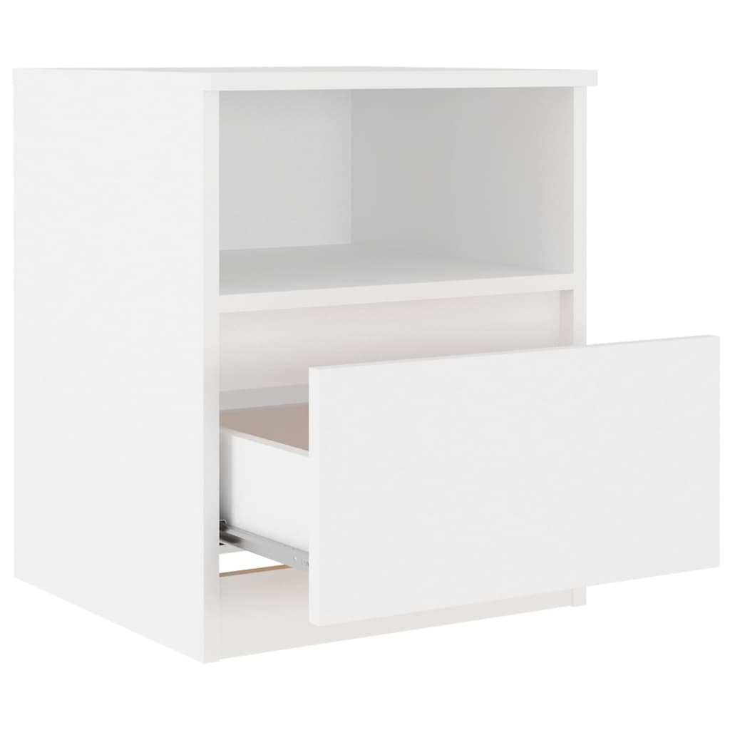 Comodini 2 pz Bianchi 40x40x50 cm in Legno Multistrato 806158