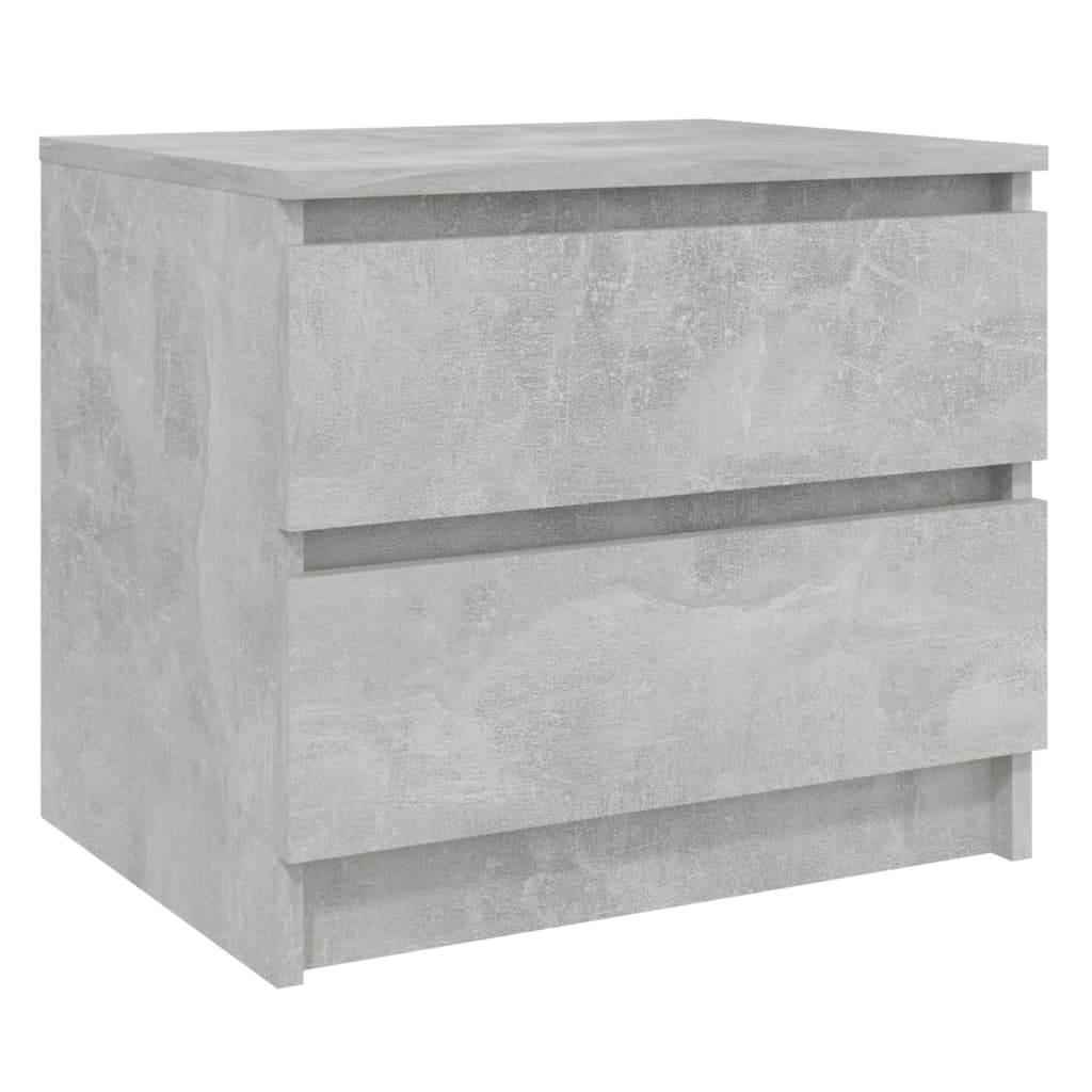 Comodino Grigio Cemento 50x39x43,5 cm in Truciolato cod mxl 41791