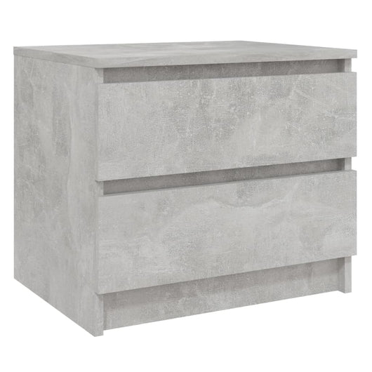 Comodino Grigio Cemento 50x39x43,5 cm in Truciolato cod mxl 41791