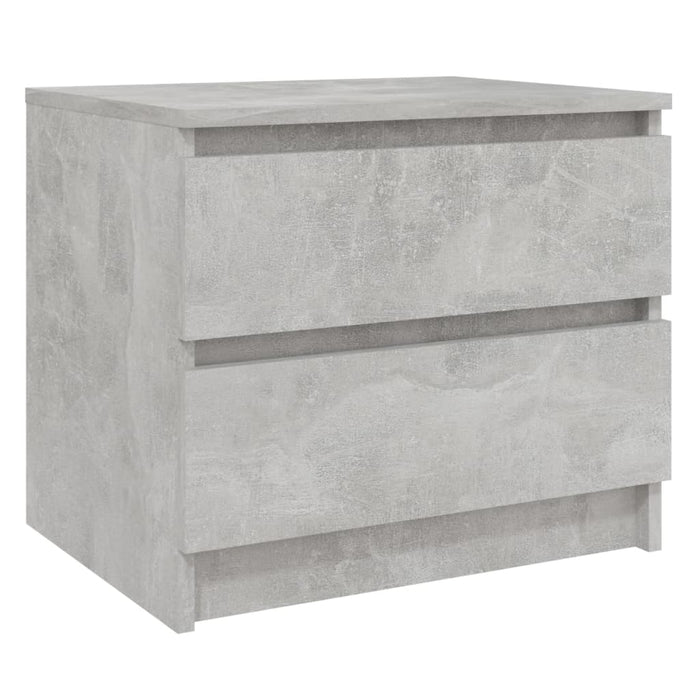 Comodino Grigio Cemento 50x39x43,5 cm in Truciolato 806201